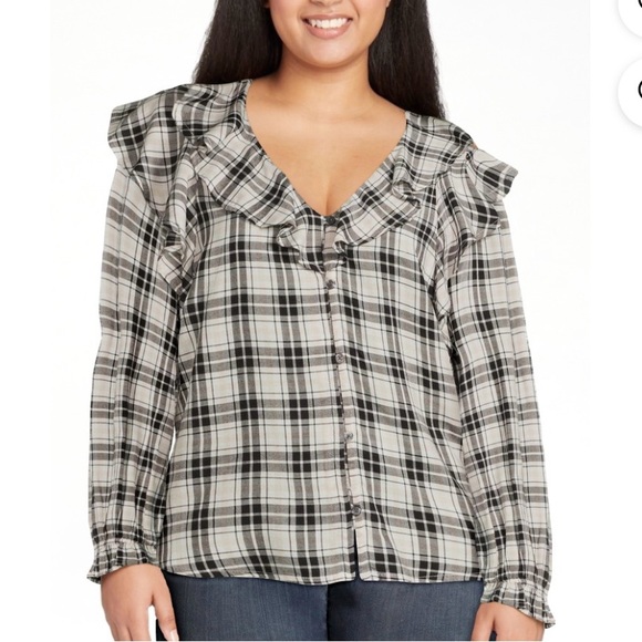 Time and Tru Ruffle Blouse NWT XXL - Picture 5 of 6